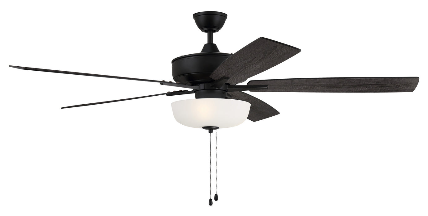Craftmade S111FB5-60FBGW 60"Ceiling Fan, Flat Black