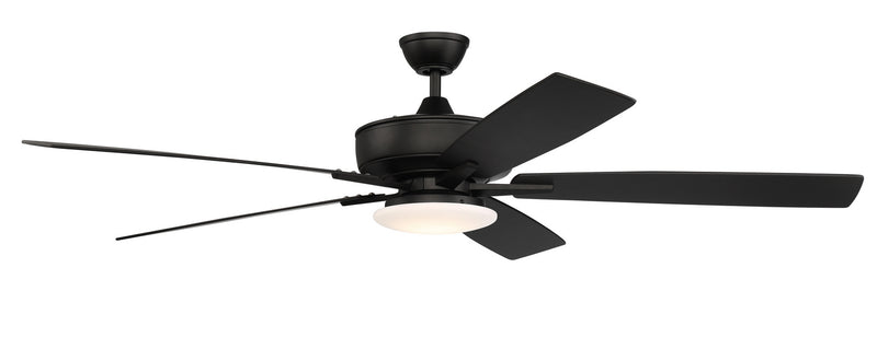 Craftmade S112FB5-60FBGW 60"Ceiling Fan, Flat Black