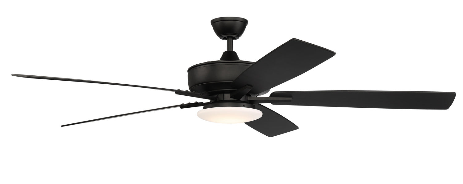 Craftmade S112FB5-60FBGW 60"Ceiling Fan, Flat Black