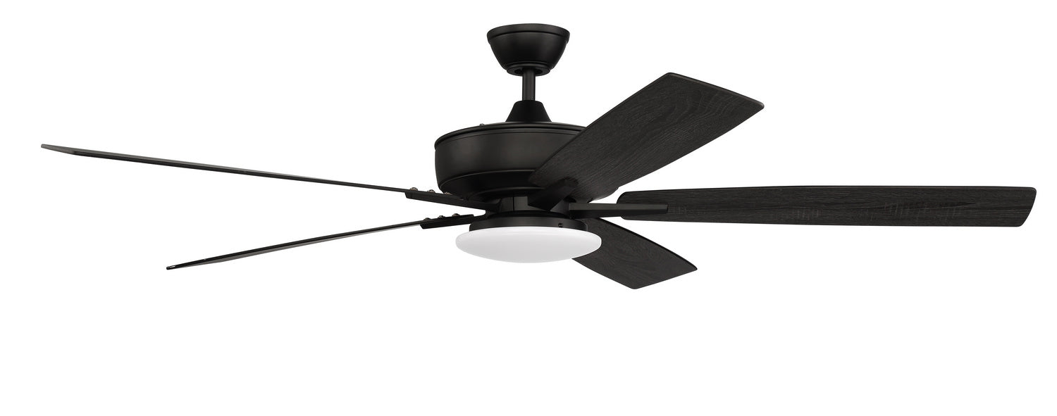 Craftmade S112FB5-60FBGW 60"Ceiling Fan, Flat Black