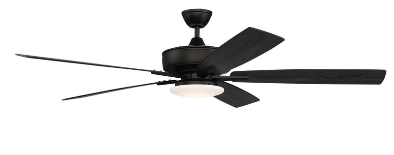 Craftmade S112FB5-60FBGW 60"Ceiling Fan, Flat Black
