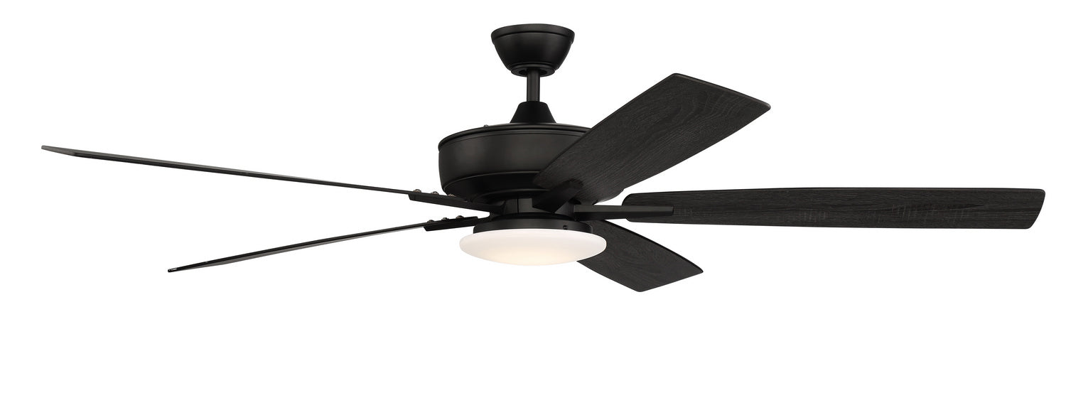 Craftmade S112FB5-60FBGW 60"Ceiling Fan, Flat Black