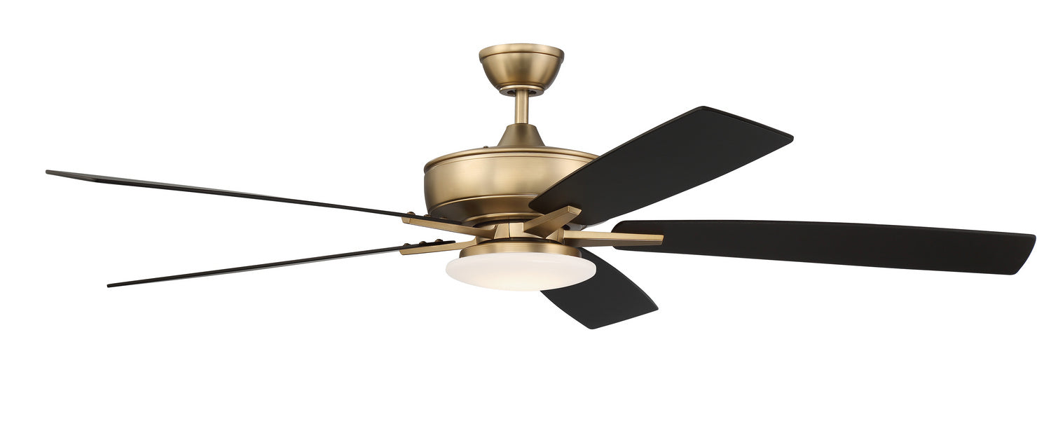 Craftmade S112SB5-60BWNFB 60"Ceiling Fan, Satin Brass