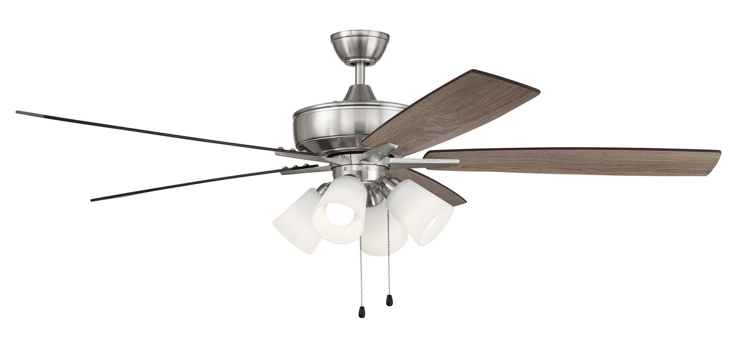 Craftmade S114BNK5-60DWGWN 60"Ceiling Fan, Brushed Polished Nickel