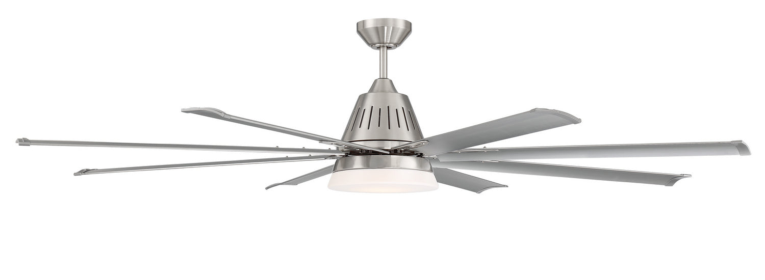 Craftmade WTP72BNK8 72"Ceiling Fan, Brushed Polished Nickel