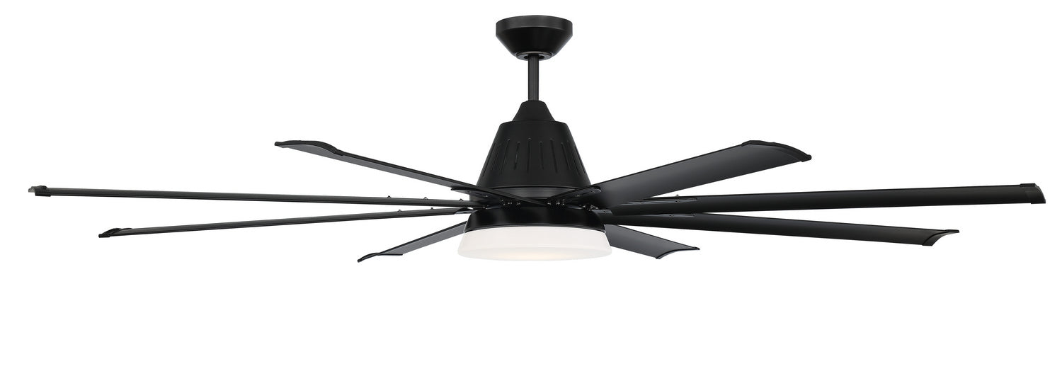 Craftmade WTP72FB8 72"Ceiling Fan, Flat Black