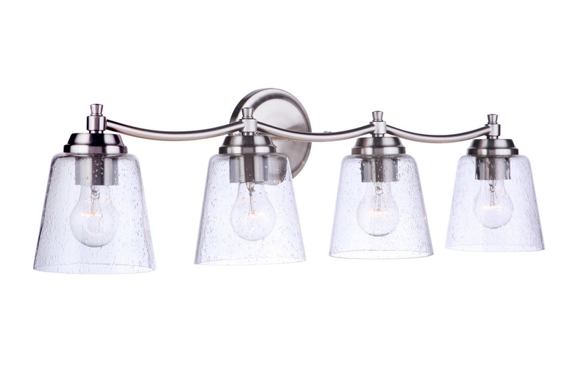 Craftmade 50204-BNK Four Light Vanity, Brushed Polished Nickel