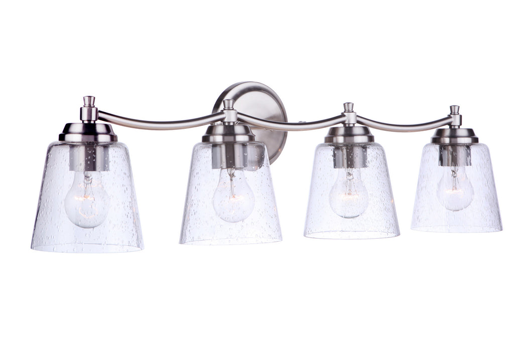Craftmade 50204-BNK Four Light Vanity, Brushed Polished Nickel