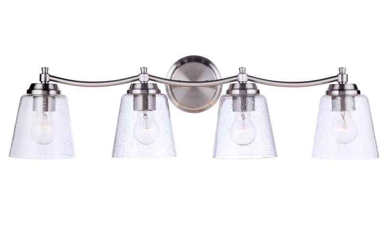 Craftmade 50204-BNK Four Light Vanity, Brushed Polished Nickel