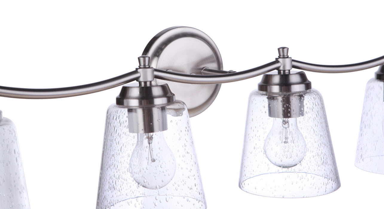 Craftmade 50204-BNK Four Light Vanity, Brushed Polished Nickel