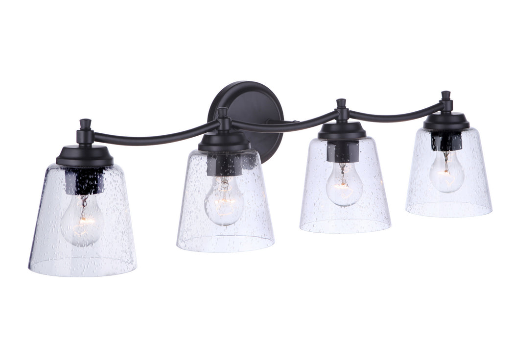 Craftmade 50204-FB Four Light Vanity, Flat Black