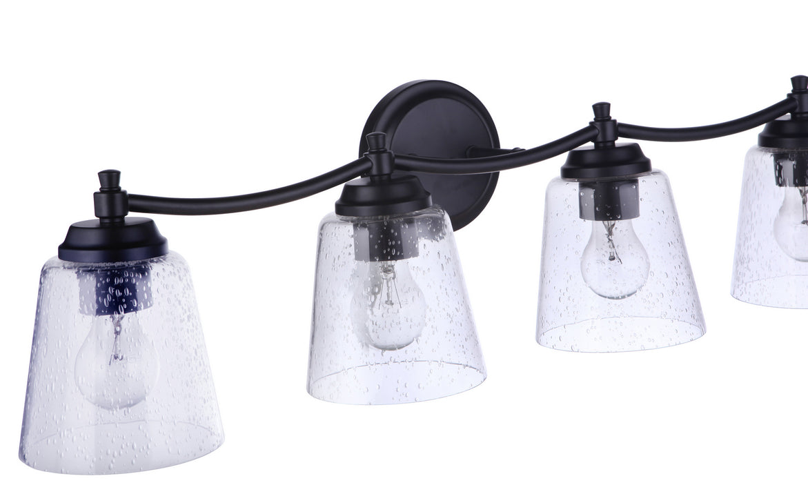 Craftmade 50204-FB Four Light Vanity, Flat Black