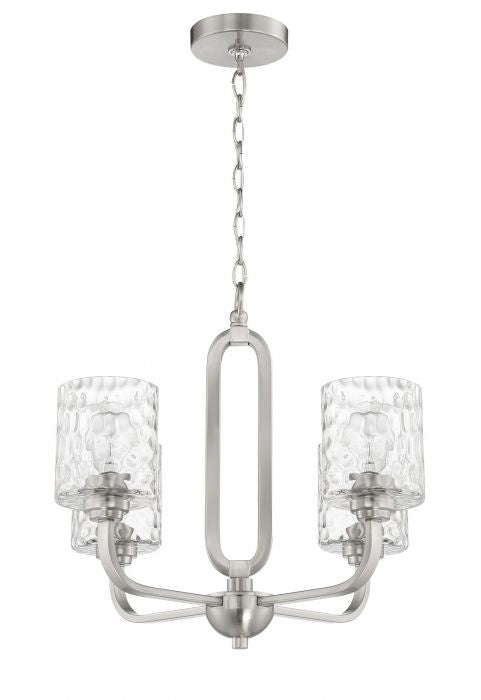Craftmade 54224-BNK Four Light Chandelier, Brushed Polished Nickel