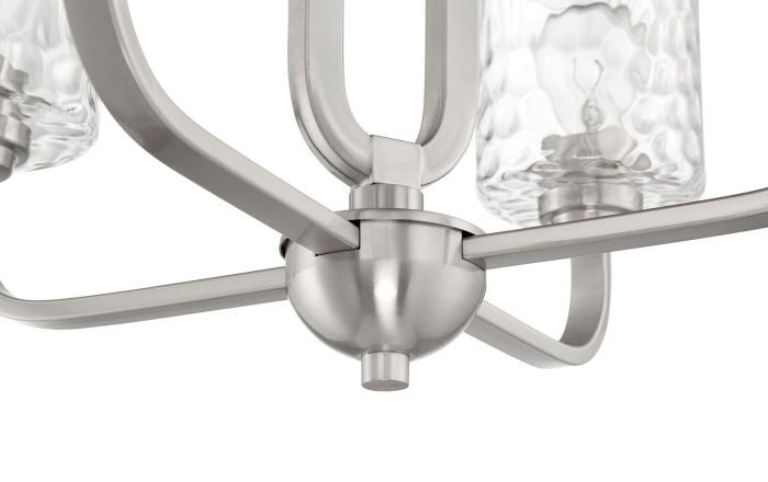 Craftmade 54224-BNK Four Light Chandelier, Brushed Polished Nickel