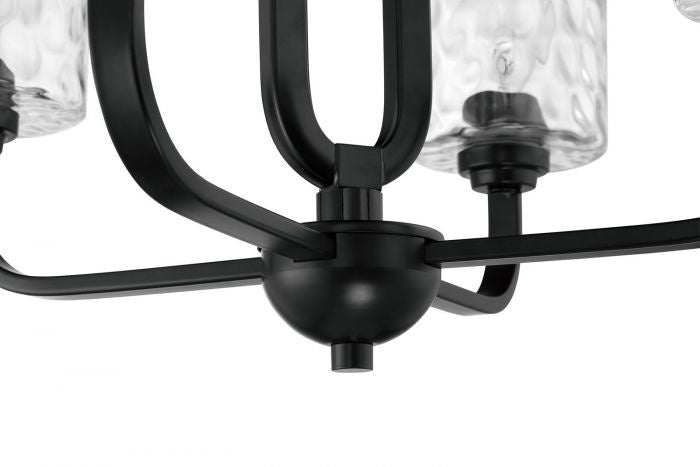 Craftmade 54224-FB Four Light Chandelier, Flat Black