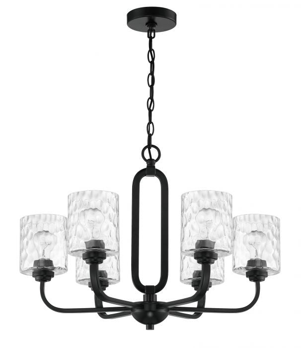 Craftmade 54226-FB Six Light Chandelier, Flat Black