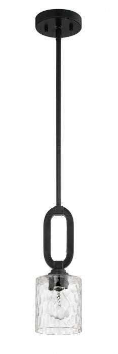 Craftmade 54291-FB One Light Mini Pendant, Flat Black