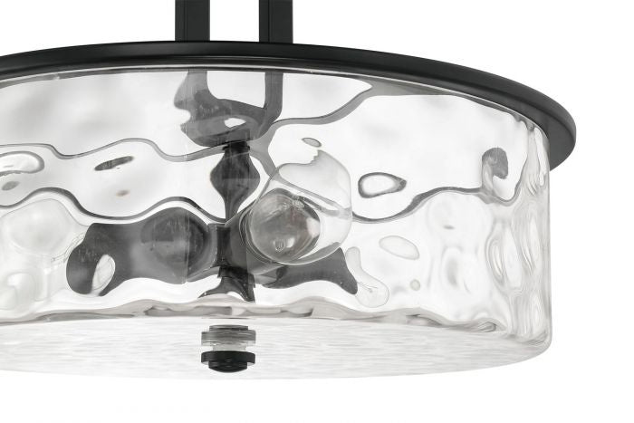 Craftmade 54293-FB Three Light Pendant, Flat Black