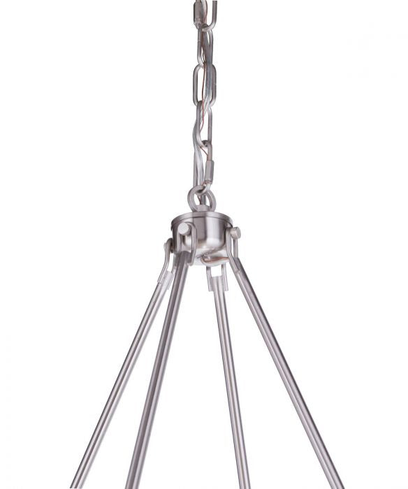 Craftmade 54328-BNK Eight Light Chandelier, Brushed Polished Nickel