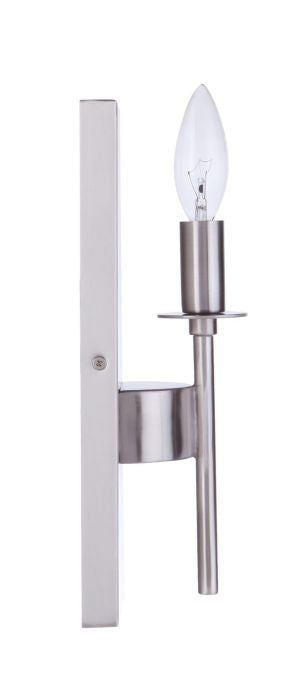 Craftmade 54361-BNK One Light Wall Sconce, Brushed Polished Nickel
