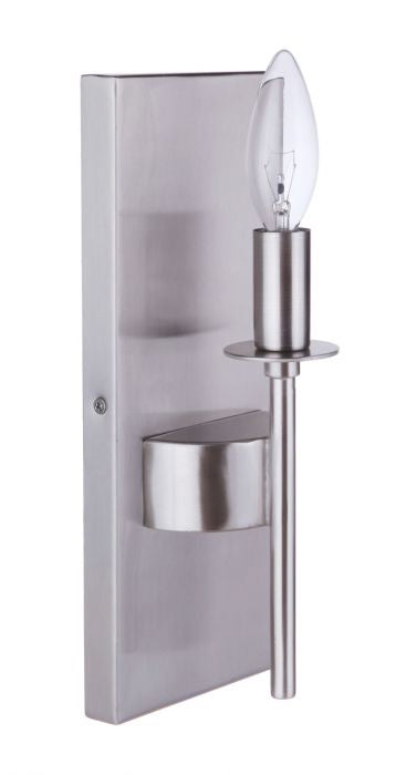 Craftmade 54361-BNK One Light Wall Sconce, Brushed Polished Nickel