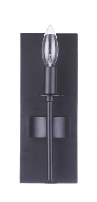 Craftmade 54361-FB One Light Wall Sconce, Flat Black