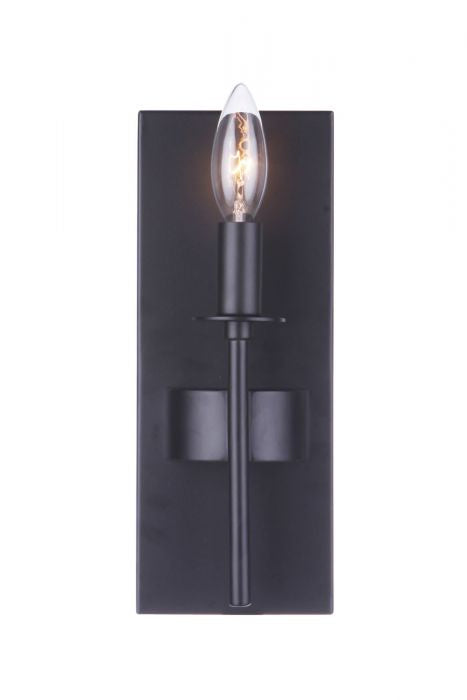 Craftmade 54361-FB One Light Wall Sconce, Flat Black