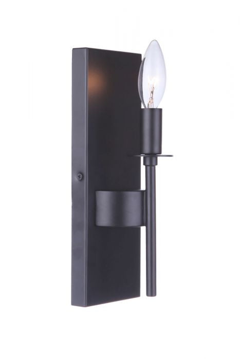 Craftmade 54361-FB One Light Wall Sconce, Flat Black