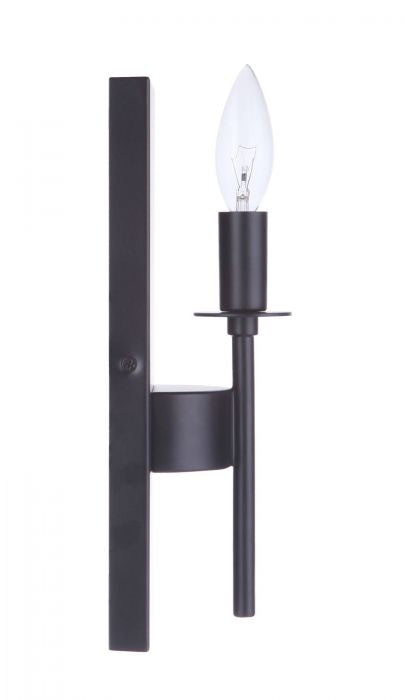 Craftmade 54361-FB One Light Wall Sconce, Flat Black