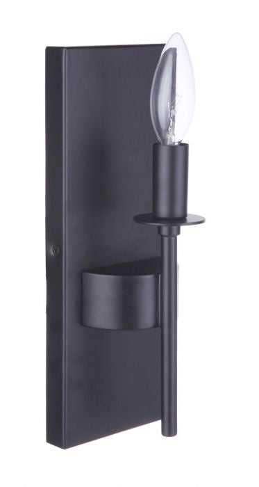 Craftmade 54361-FB One Light Wall Sconce, Flat Black
