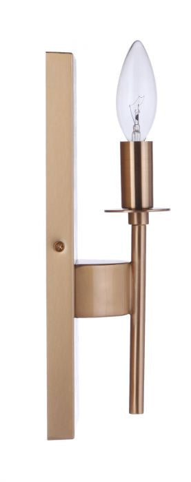 Craftmade 54361-SB One Light Wall Sconce, Satin Brass