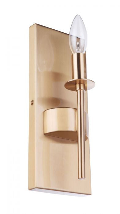 Craftmade 54361-SB One Light Wall Sconce, Satin Brass