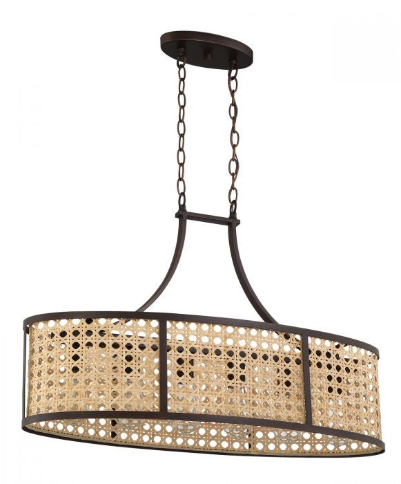 Craftmade 54576-ABZ Six Light Island Pendant, Aged Bronze Brushed