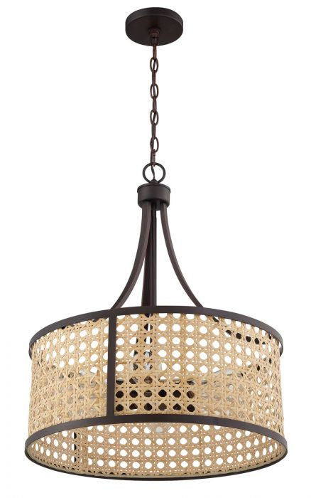 Craftmade 54596-ABZ Six Light Pendant, Aged Bronze Brushed