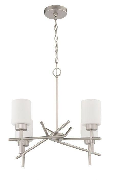 Craftmade 54624-SN Four Light Chandelier, Satin Nickel