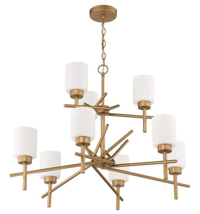 Craftmade 54629-SG Nine Light Chandelier, Soft Gold