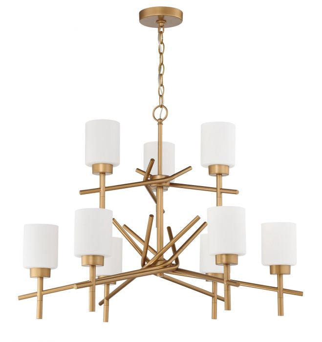 Craftmade 54629-SG Nine Light Chandelier, Soft Gold