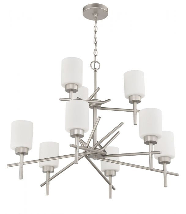 Craftmade 54629-SN Nine Light Chandelier, Satin Nickel