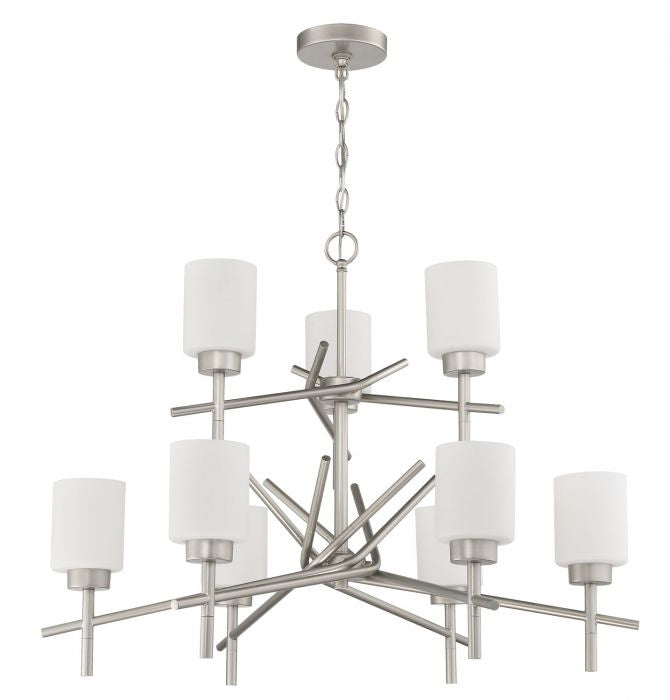 Craftmade 54629-SN Nine Light Chandelier, Satin Nickel