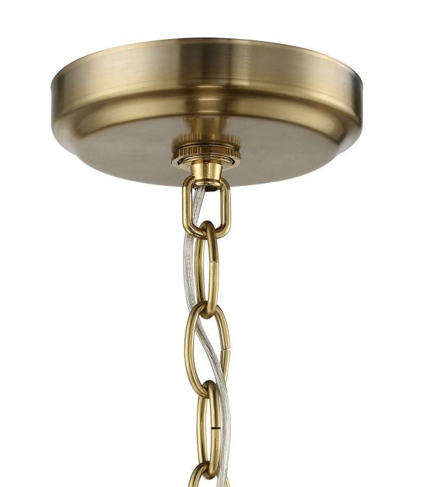 Craftmade 54826-BNKSB Six Light Chandelier, Brushed Polished Nickel/Satin Brass