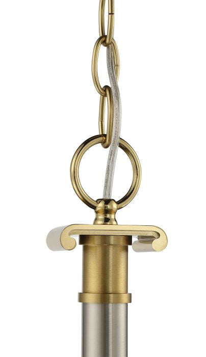 Craftmade 54826-BNKSB Six Light Chandelier, Brushed Polished Nickel/Satin Brass