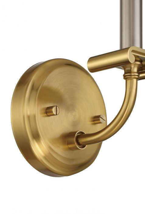 Craftmade 54861-BNKSB One Light Wall Sconce, Brushed Polished Nickel/Satin Brass