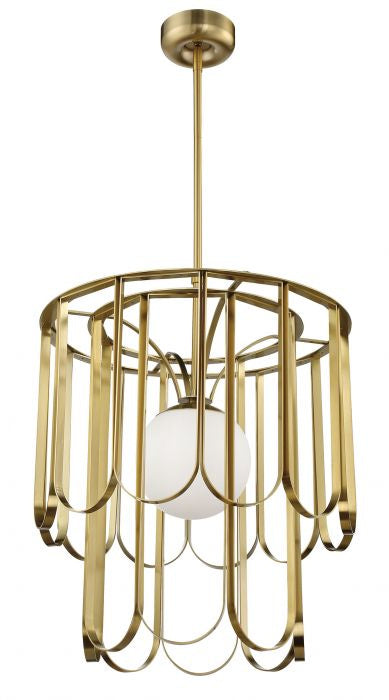 Craftmade 54991-SB One Light Pendant, Satin Brass