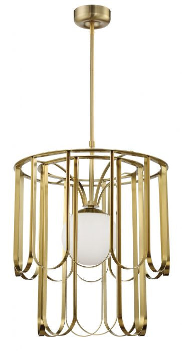 Craftmade 54991-SB One Light Pendant, Satin Brass