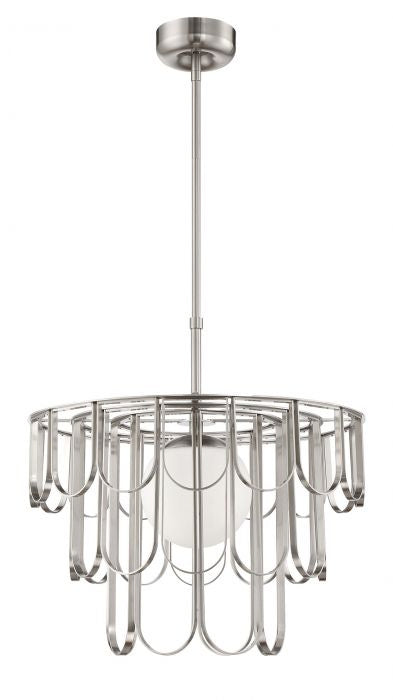 Craftmade 54992-BNK One Light Pendant, Brushed Polished Nickel