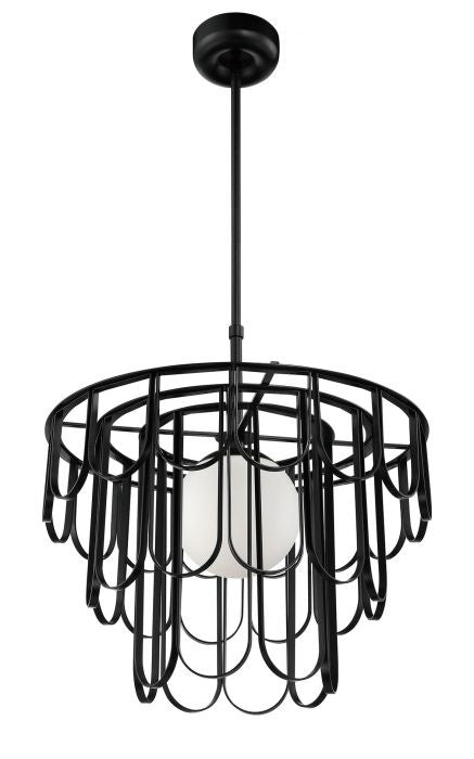 Craftmade 54992-FB One Light Pendant, Flat Black