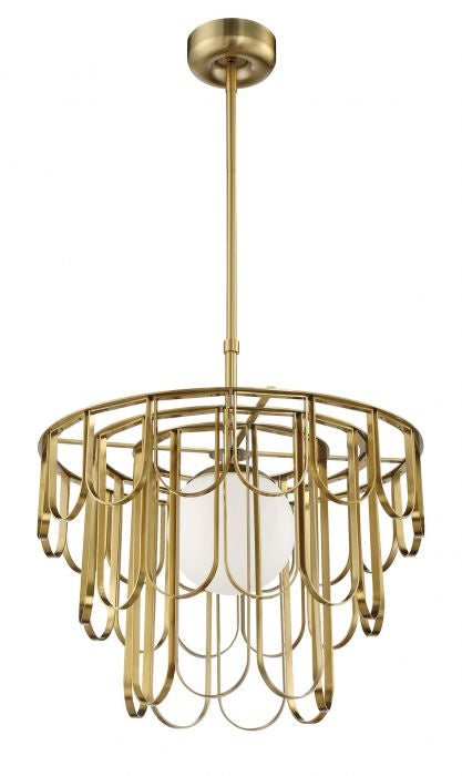 Craftmade 54992-SB One Light Pendant, Satin Brass