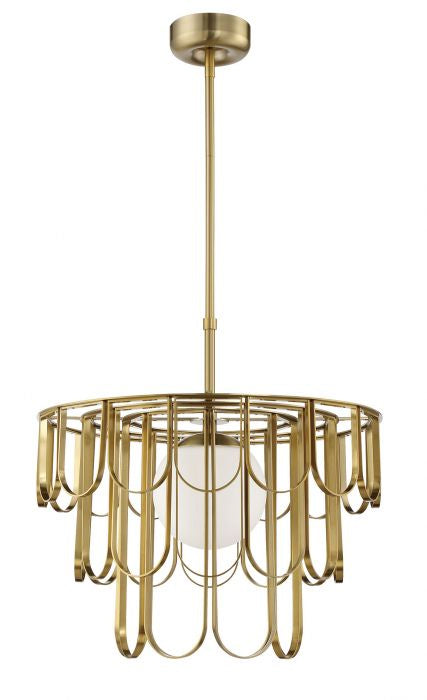 Craftmade 54992-SB One Light Pendant, Satin Brass