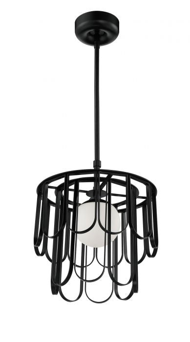 Craftmade 54993-FB One Light Pendant, Flat Black