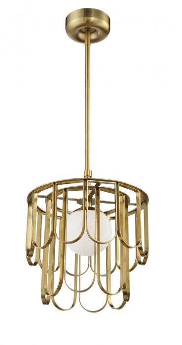 Craftmade 54993-SB One Light Pendant, Satin Brass